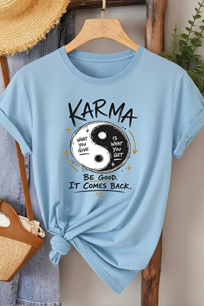 l'eivor Karma - Be Good Special Design Printed Women's Cotton T-Shirt