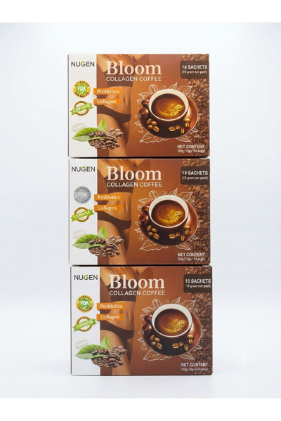 NUGEN 3-Pack Bloom Collagen 100% Organic & Glutathione Coffee, Diet Coffee, O...