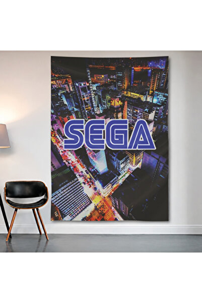 Geek Cultcha Sega Retro Wall Cloth Wall Tapestry First Quality Satin Fabric P...
