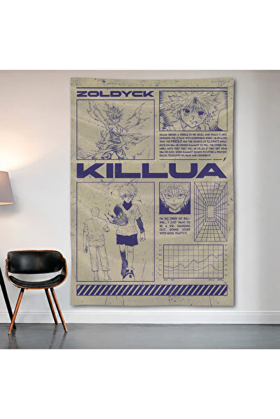 Geek Cultcha Hunter X Hunter Killua Zoldyck Wall Covering Wall Tapestry First...