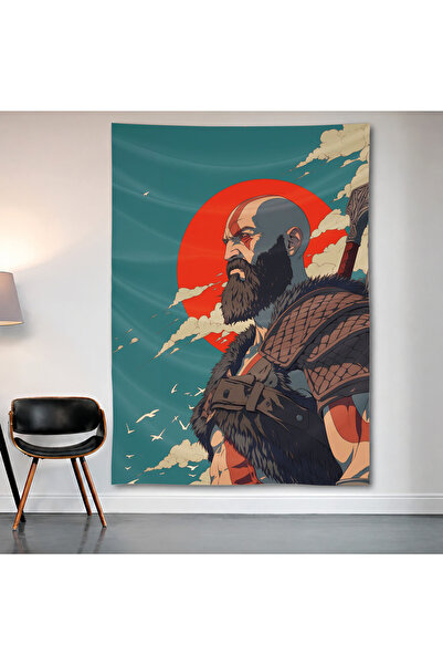Geek Cultcha God of War Kratos Wall Covering Wall Tapestry First Quality Sati...