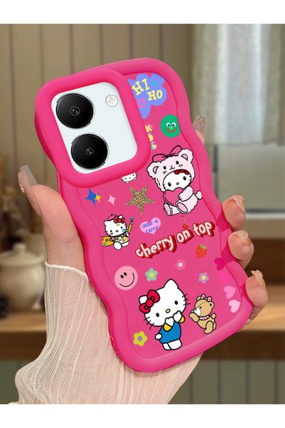 Hontinga Vivo Y27S Compatible Case Camera Protector Red Silicone Couple Phone...