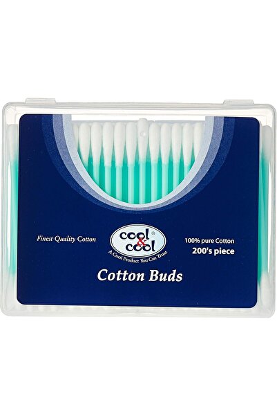 COOL & COOL Ear Buds - 200's(Pack of 3) - Round Thick Tips,Cotton Swabs,100% ...