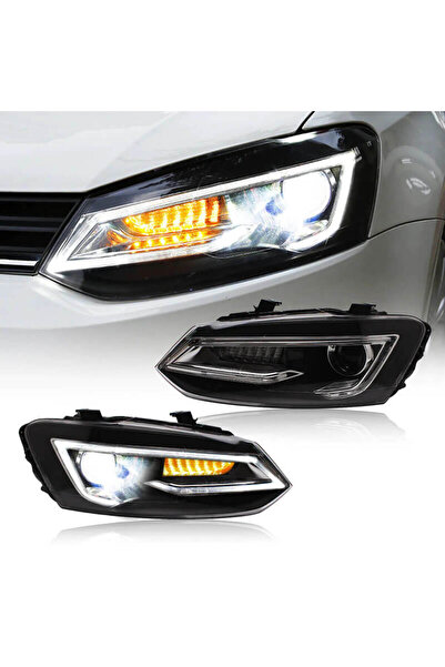 OEM Σετ Εμπρόσθιων Προβολέων για VW Polo 6R/6C 09-17 Σωλήνας DRL & Δυναμικό Φ...