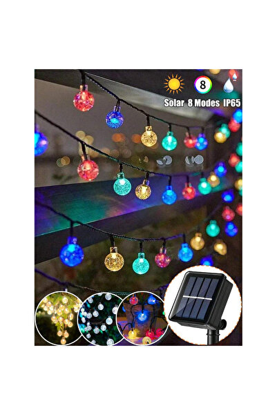 OEM Lumini solare cu sir, pentru gradina si exterior, 7 metri, 50 de leduri