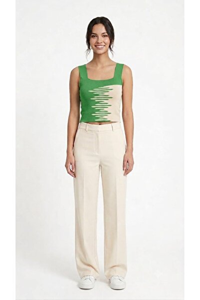 onno style women Square Collar Sleeveless Strappy Women's Bluz