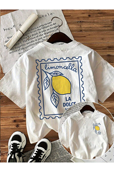 Grafftee Clothing تي شيرت كبير الحجم مطبوع عليه ليمونتشيلو للجنسين