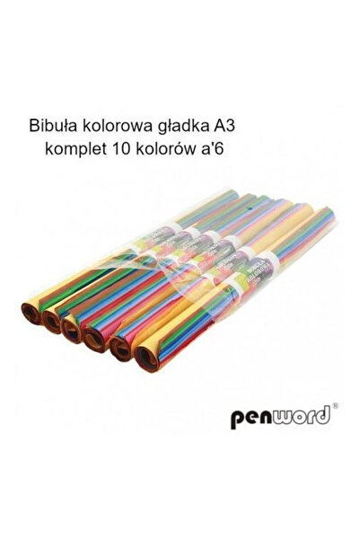 POLSIRHURT Hartie colorata A3, neteda, 10 culori, Multicolor, 6 bucati