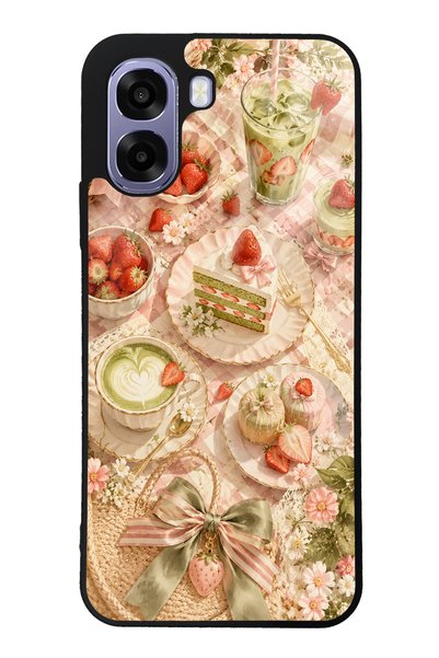 Spoyi Oppo A6T Strawberry Matcha Design Glossy Phone Case