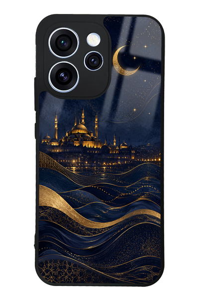 Spoyi Oppo Reno 15 Pro Golden Crescent Bosphorus Tasarımlı Glossy Telefon Kılıfı
