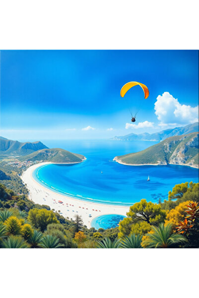 Mefan Duvarda Sanat Şık Fethiye Ölüdeniz Mavi Koy Kendinden Yapışkanlı Duvar ...