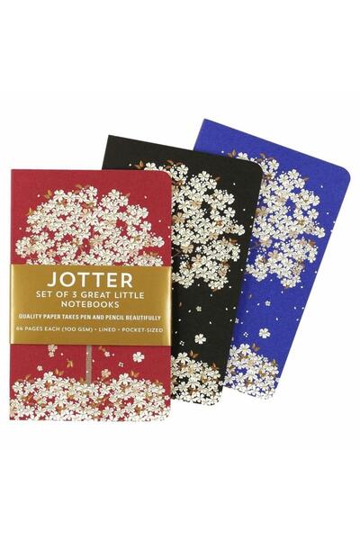 Peter Pauper Press Set 3 notite Jotter Spadajace Kwiaty, hartie liniata, 64 p...