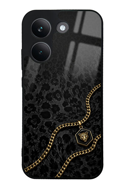 Spoyi Xiaomi Poco X8 Pro Black Panther Gold Tasarımlı Glossy Telefon Kılıfı