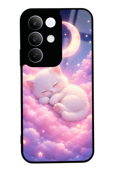 Spoyi حافظة هاتف لامعة بتصميم Realme C85 Moonlit Dream Kitten