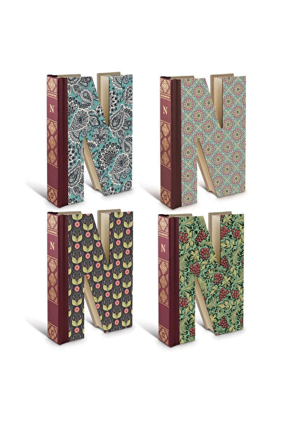 İF Alphabooks Caiet litera "N" – caiet elegant 120 g/m², folie aurie