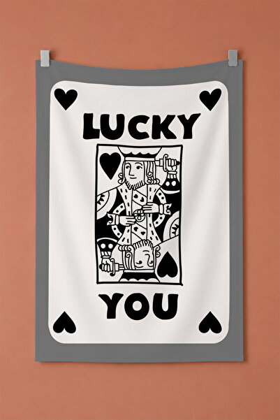 gxe.art Lucky You King of Hearts Playing Card Themed Decorative Wall Covering...