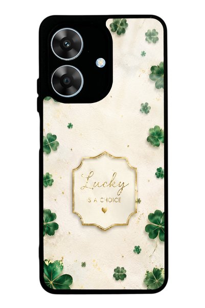 Spoyi Realme Note 60 Ivory Lucky Clover Design Glossy Phone Case