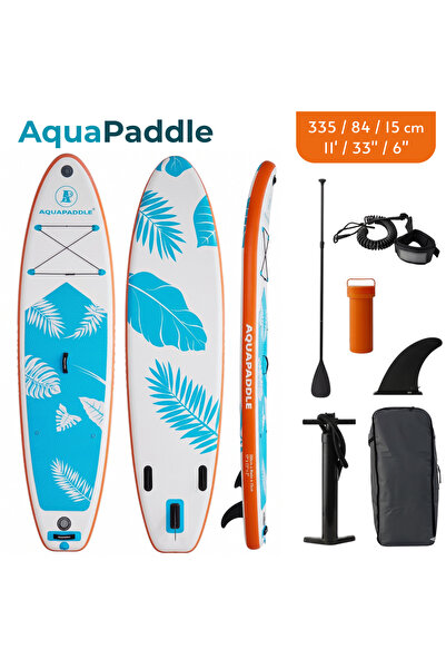 AquaPaddle Şişme SUP Board 335x84x15 cm Tam Set Stand Up Paddle Board Kürek P...