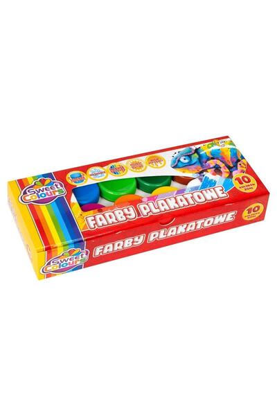 Sweet colours Figurina multicolor 9x24cm set 10 culori x 20ml