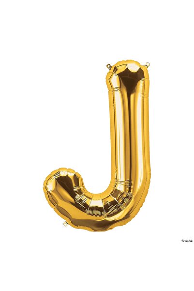 Baloane Vesele Balon Folie Litera J Gold 40 cm LTR6-J