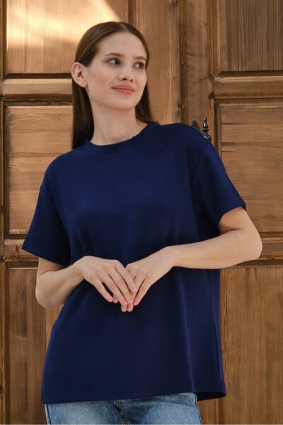 Shooter Sportswear Tricou oversize de bază din țesătură modală pentru femei, ...