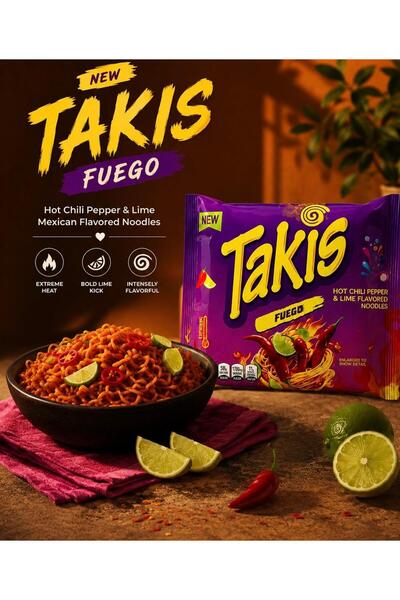 Takis Fuego Hot chılı pepper Flavored Noodles 140g