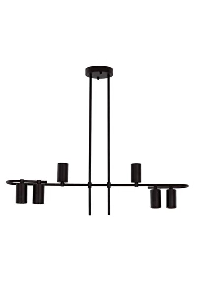Avonni AV-1925-6Y-BSY Siyah Boya Modern Avize GU10 Metal H: 90 cm, WxD: 100x1...