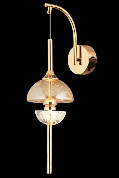 Avonni AP-7015-8036-S Gold Kaplama Aplik LED Metal Cam H: 50 cm, WxD: 15x20 cm