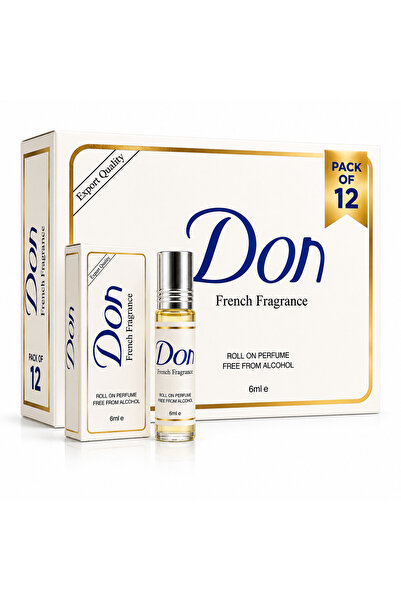 Don زيت عطري فرنسي 6 مل خالٍ من الكحول (عبوة من 12 قطعة)