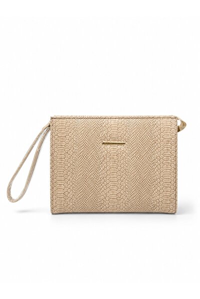 Sun collections Solea Bej Deri Clutch