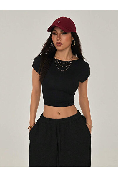 PALPİTO Women's Backless Crop Body