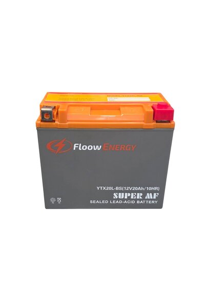 Floow Energy 12V 20Ah Motosiklet Aküsü YTX20L-BS Bakımsız 2026 Üretim