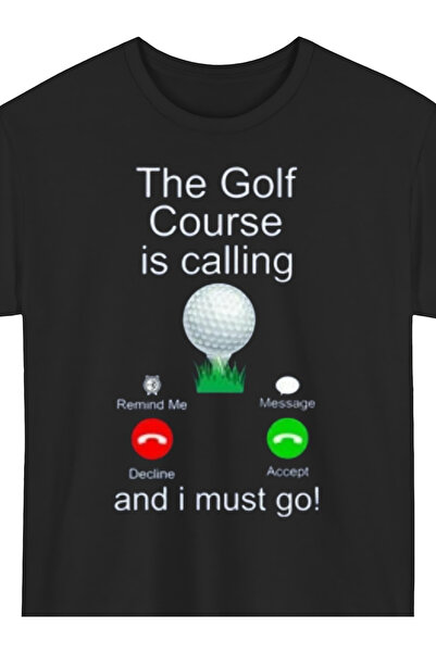 01THEONE Men'S Casual T-Shirt - The Course Is Calling, Breathable Crew Neck D...
