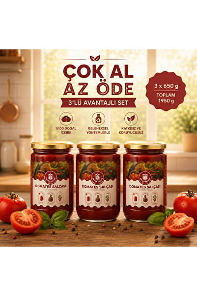 Antep Pazarı Domates Salçası -3'lü set