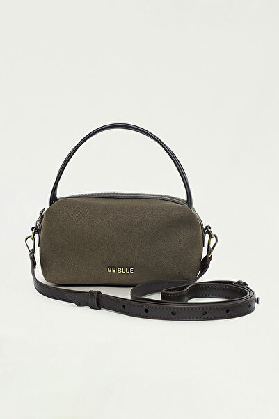 BE BLUE Khaki Canvas Handbag