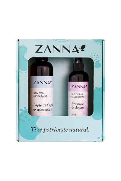 ZANNA Pachet Cadou Sampon Hidratant cu Lapte de Capra si Mesteacan 250ml + Ul...