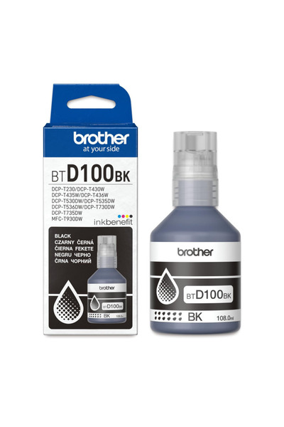 Brother BTD60BK BTD100BK 7.500 Sayfa Sıvı Siyah Mürekkep Kartuşu / Şişesi