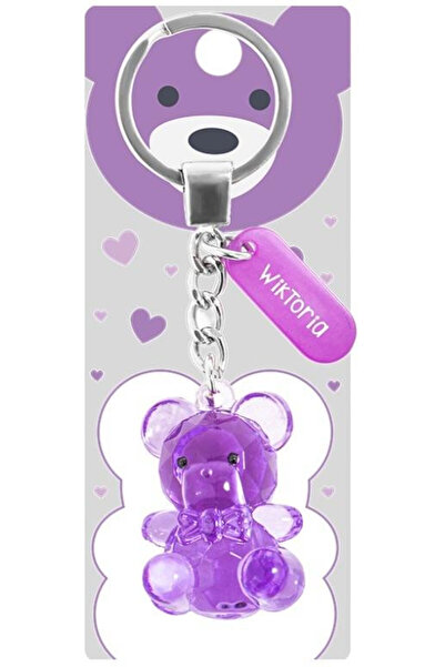 Be-Happy Gifts , Breloc din acril, cu aspect diamant, cu grawer 'Wiktoria', U...