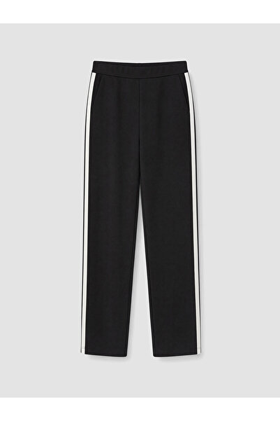 LC Waikiki Black Women's Trousers with Elastic Waistband Detail