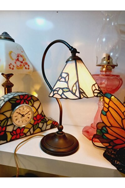 SUPERSTOK Vitray Abajur Masa Lambası Gece Lambası Dekoratif Aydınlatma