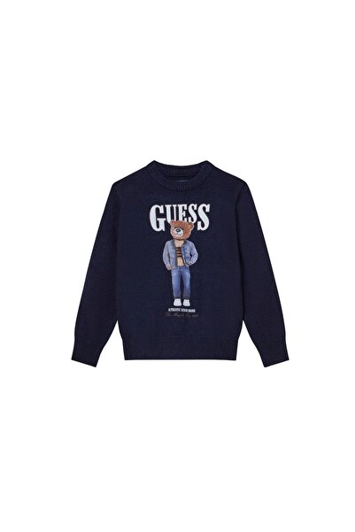 Guess Pulover băieți N6RR01Z2ZK2 Bleumarin