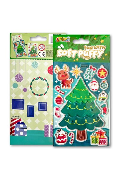 Penmate Set stickere puffy multicolor 10.5x20.5cm cu brad de Craciun