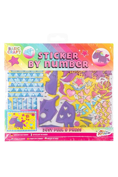 GRAFİX Stickere decorative, Grafix, By Number Unicorn, 26x21 cm, 4+ ani