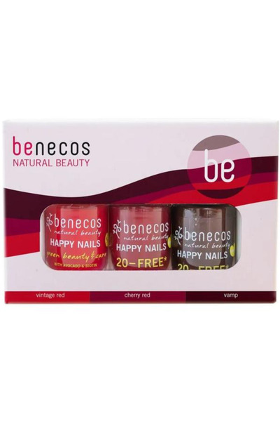 benecos Комплект от 3 естествени лака за нокти за горна и долна част на нокти...