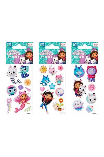 Sticker BOO Abtibilduri Gabby's Dollhouse, pe foaie 6x18 cm, licentiate, Mult...