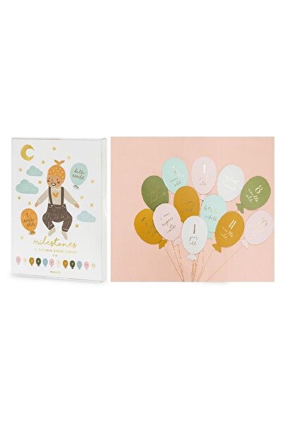 Partydeco Set 12 carduri foto baloane multicolor 11.5x17cm cu sfoara
