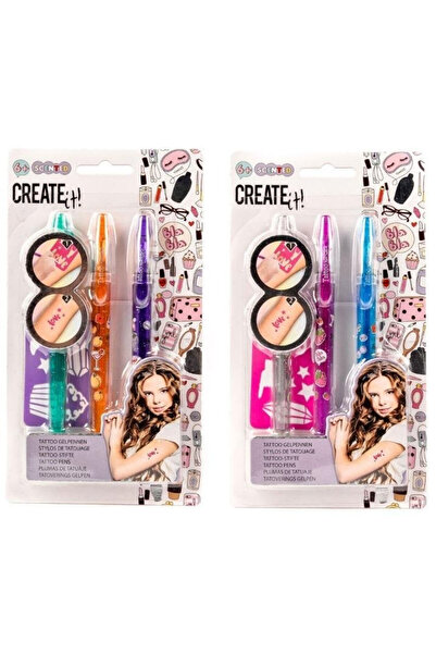 Canenco Markere pentru tatuaje, carioci temporare, CREATE IT!, cu modele vari...