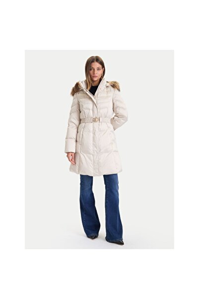 Guess Geacă de puf pentru femei W5BL30W2802 Crem