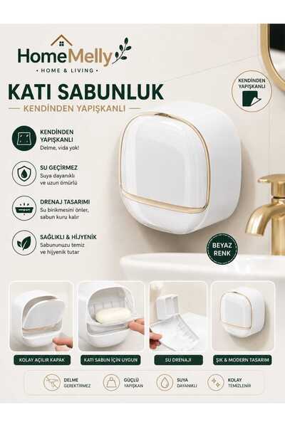 btm home Wall Mountable Solid Soap Dispenser with Lid