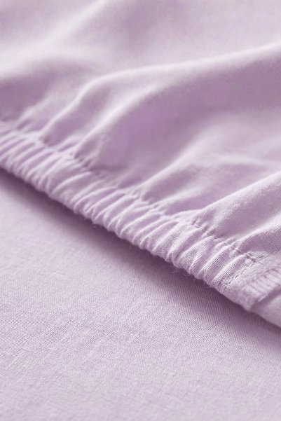 Anılsan Cearșaf de pat dublu Camelia, simplu, elastic, Ranforce - Liliac, 100% bumbac